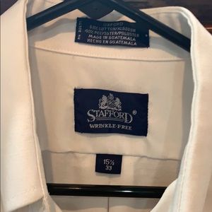 Stanford Wrinkle Free White Men’s Dress Shirt